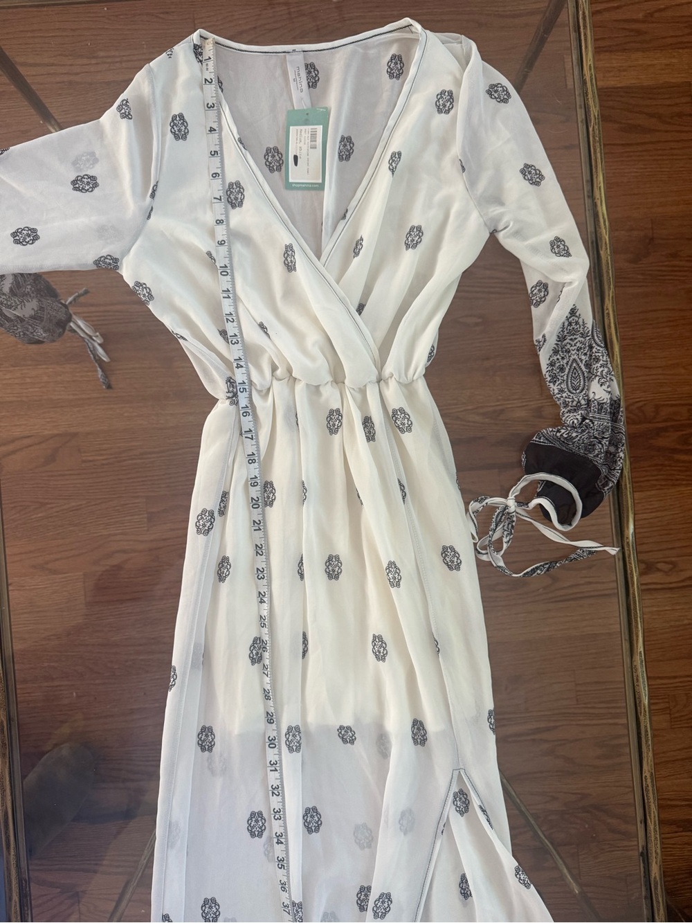 NWT Mahina Hawaii Boutique Boho Double-Lined Summer Maxi Sz M - Picture 9 of 15